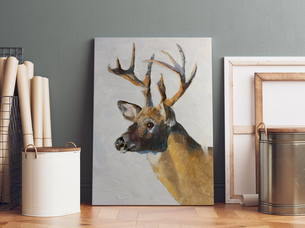 Deer - A2 Canvas Print