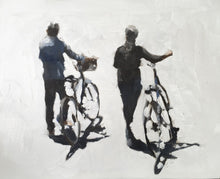 Load image into Gallery viewer, Cyclists  Painting, Bicycle Painting, Cycling art ,Cycling Poster, Cycling Print - Fine Art - from original oil painting by James Coates
