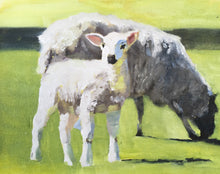 Load image into Gallery viewer, Sheep Painting, Posters, Prints, Commissions, Fine art,  from original painting by J Coates
