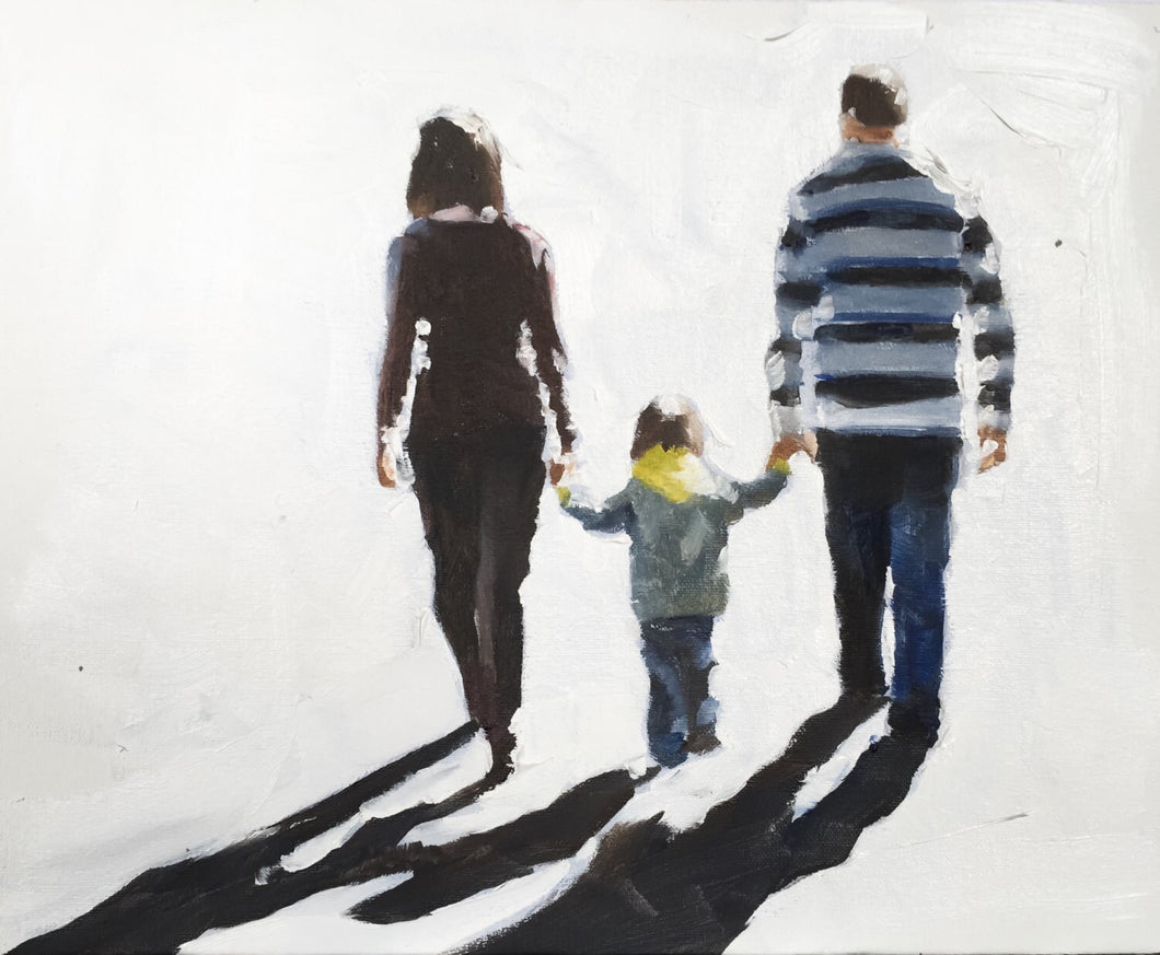 Family Walk Painting, Prints, Posters, Originals, professionals, Fine Art - from original oil painting by James Coates