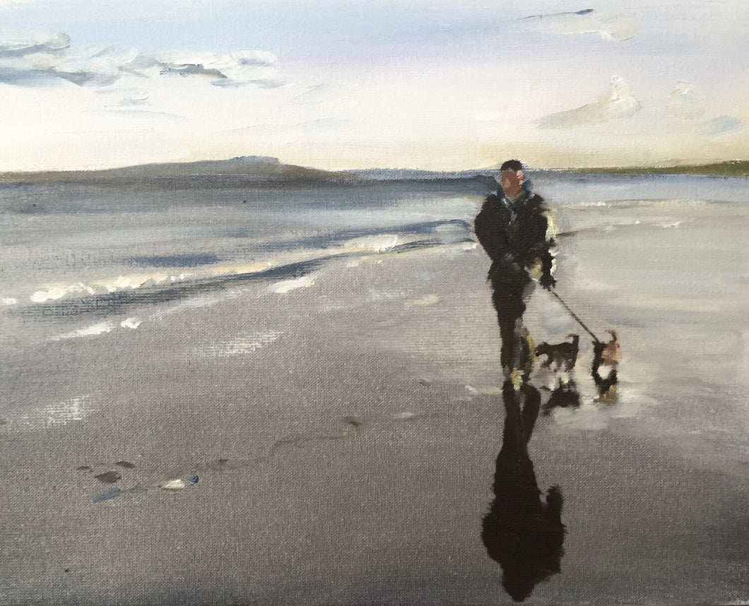 Beach walk Painting, Beach art, Beach Prints , Fine Art, from original oil painting by James Coates