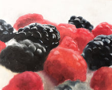 Load image into Gallery viewer, Raspberries Painting, Prints, Canvas, Posters, Originals, Commissions,  Fine Art  from original oil painting by James Coates
