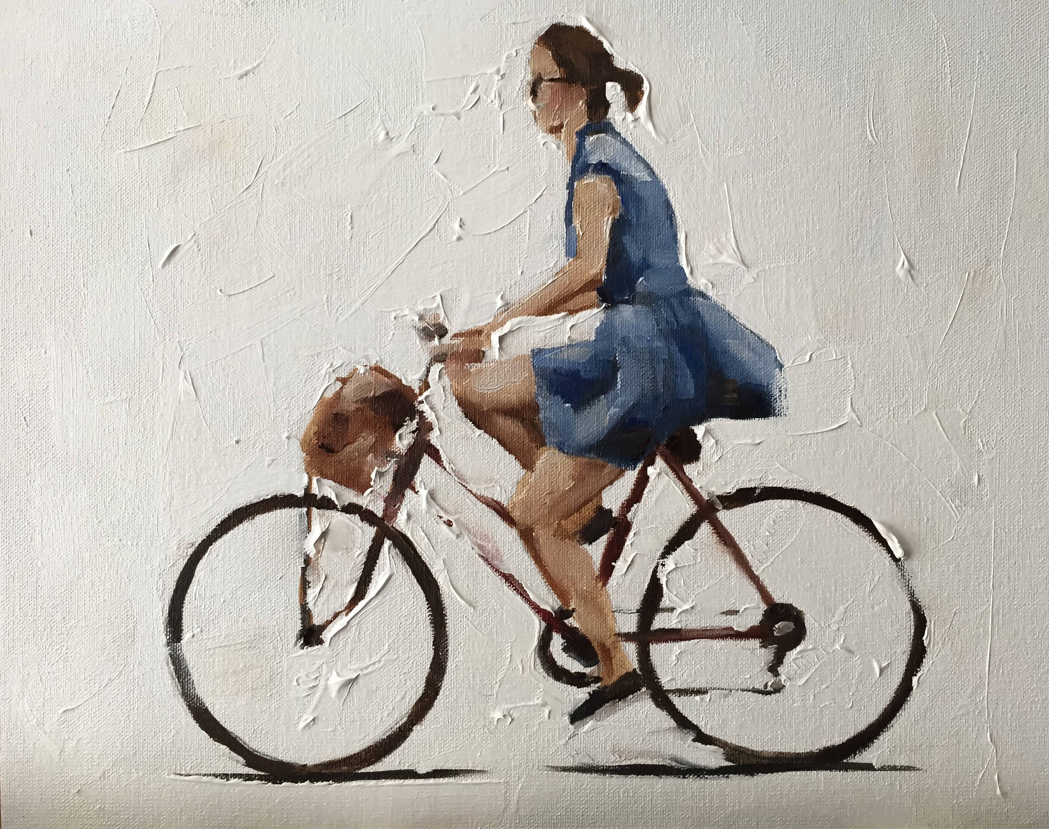 Girl in bicycle shops