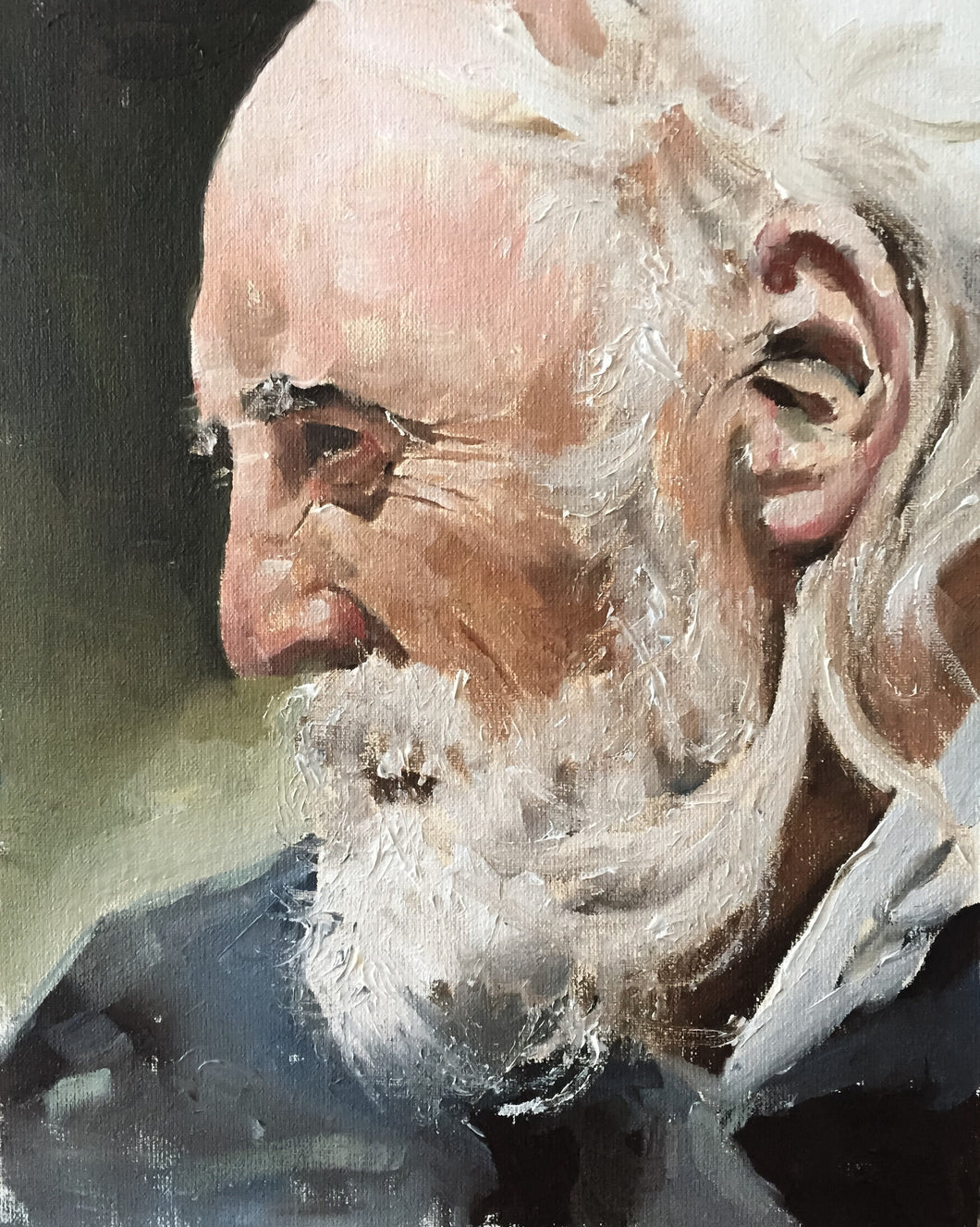 Old Man Portrait- Painting - Poster - Wall art - Canvas Print - Fine Art - from original oil painting by James Coates