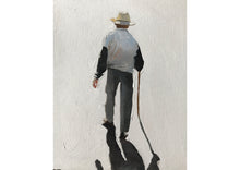 Load image into Gallery viewer, Old man with stick Painting, man with stick Poster, old man Wall art, Canvas Print - Fine Art - from original oil painting by James Coates
