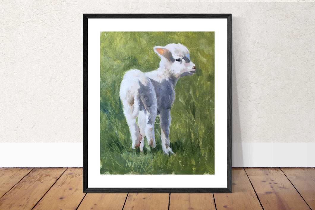 Little Lamb Painting, PRINTS, Canvas, Poster Commissions, Fine Art - from original oil painting by James Coates