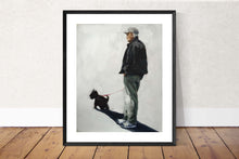 Load image into Gallery viewer, Man and dog Painting ,Dog art ,Dog Print ,Fine Art - from original oil painting by James Coates
