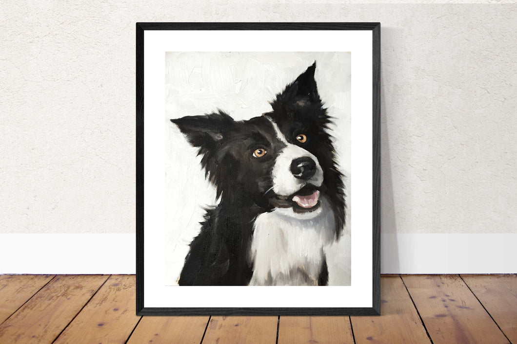 Collie dog - Painting  -Dog art - Dog Prints - Fine Art - from original oil painting by James Coates