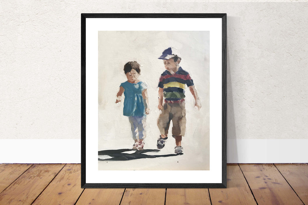 Children Painting,  Poster, Prints - Fine Art - from original oil painting by James Coates