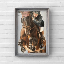 Load image into Gallery viewer, Horse riding Painting, PRINTS, Canvas, Poster, Commissions, Fine Art - from original oil painting by James Coates
