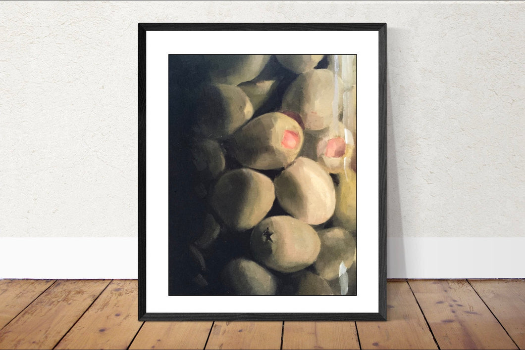 Olives Painting, Still life art, Prints, Poster, originals, Fine Art - from original oil painting by James Coates