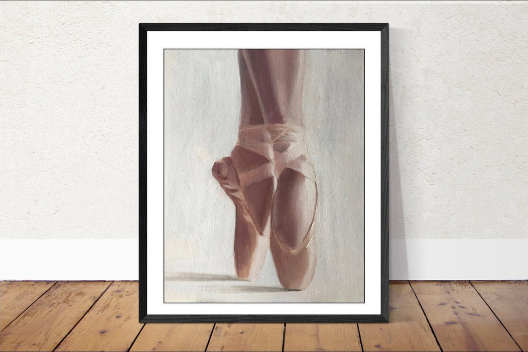 Ballet Shoes - Painting -Wall art - Canvas Print - Fine Art - from original oil painting by James Coates