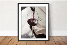 Load image into Gallery viewer, Red Wine Painting , Still life art, Prints, Originals,  Fine Art  from original oil painting by James Coates
