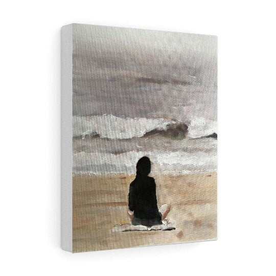Woman on beach Painting, PRINTS, Canvas, Posters, Commissions,Fine Art, from original oil painting by James Coates