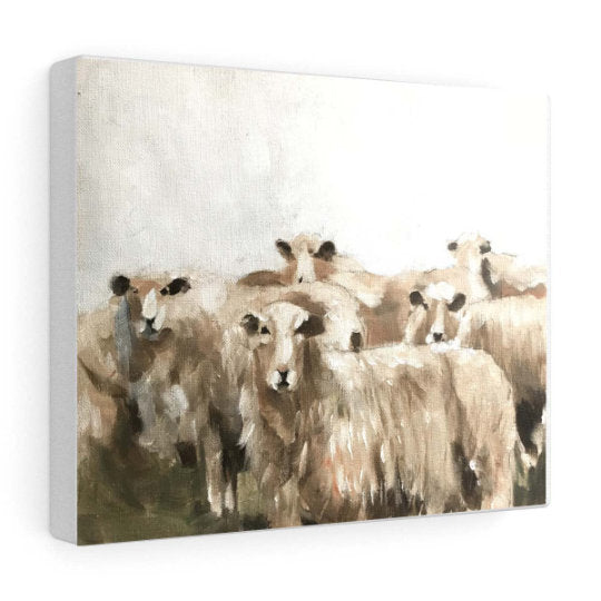 Sheep Painting, poster, Canvas Print, Fine Art - from original oil painting by James Coates