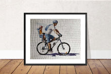 Load image into Gallery viewer, A Bike ride with Dad Painting, family art, family Poster, Cycling Print - Fine Art - from original oil painting by James Coates
